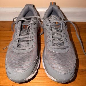 Under Armour Men's UA Charged Assert 10 Gray Orange Sneakers Size 9.5 Shoe EUC